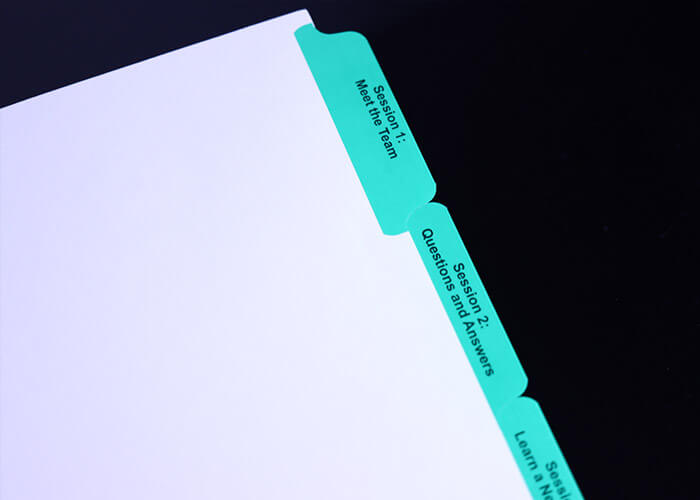 Custom Paper Tabs